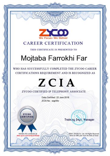 ZCIA Certificate